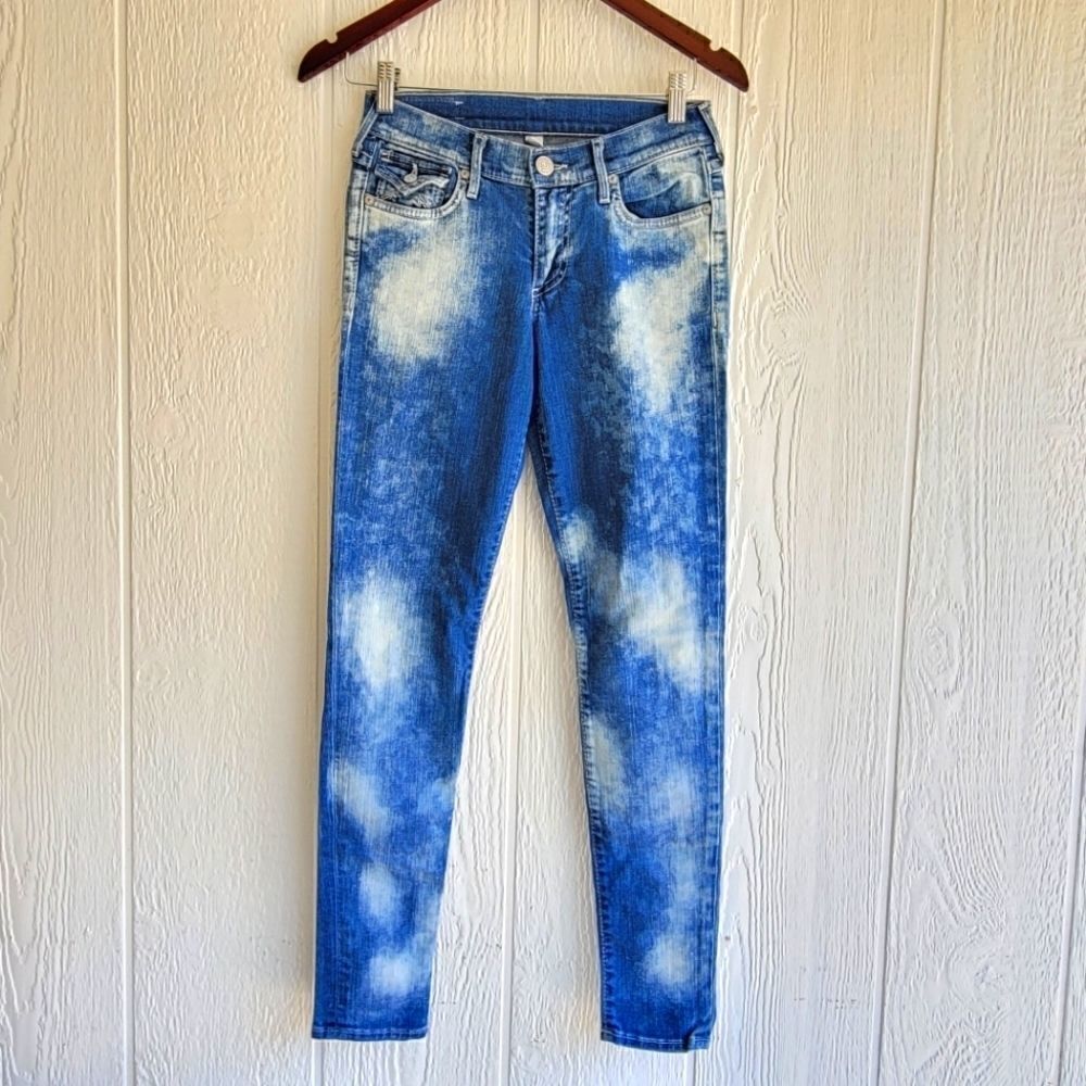 True Religion Acid Wash Skinny Jeans